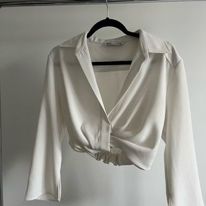 Zara white blouse shirt size small